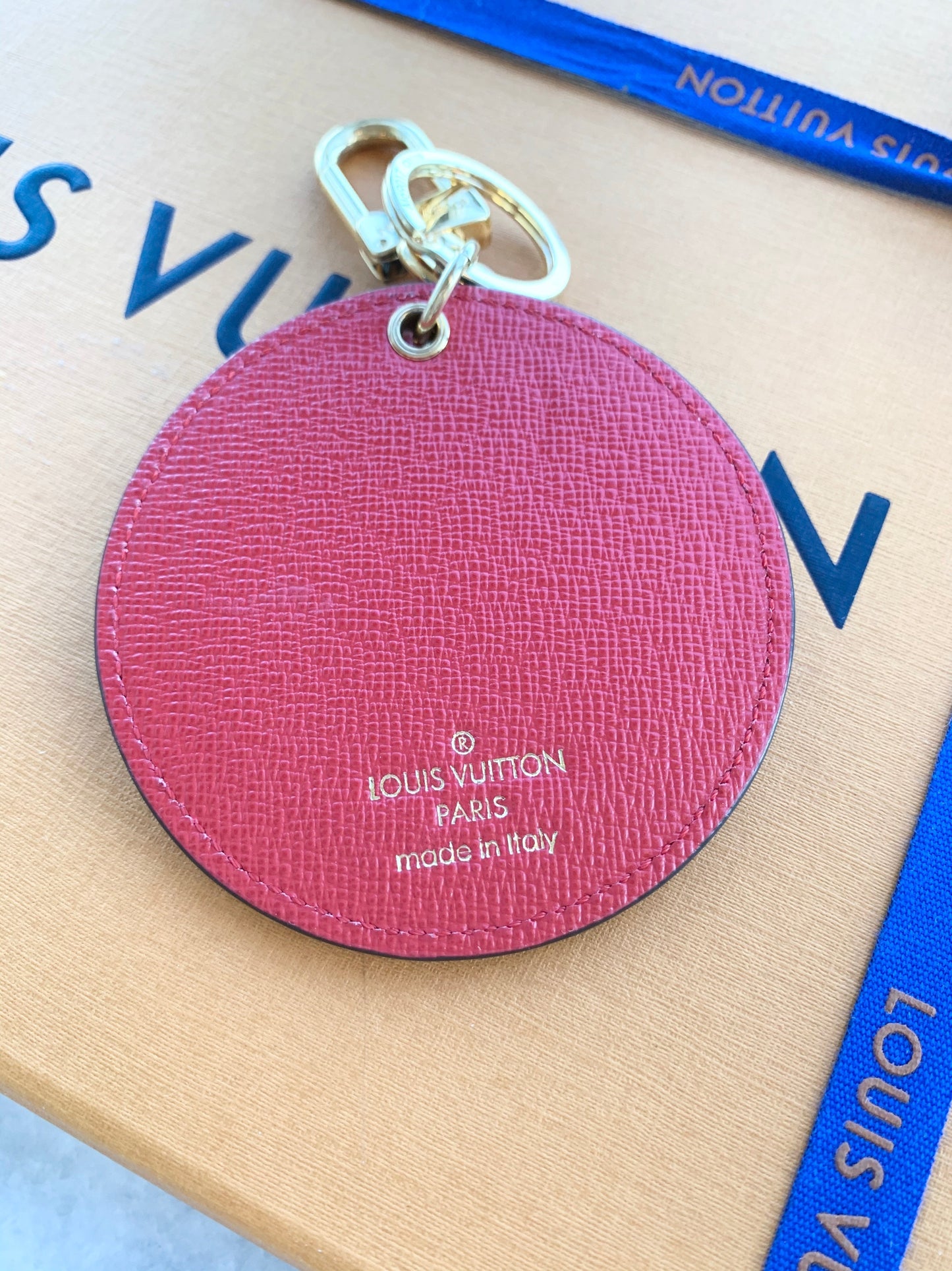 [SOLD]Louis Vuitton  Denim Monogram Patchwork Bag Charm/Key Holder