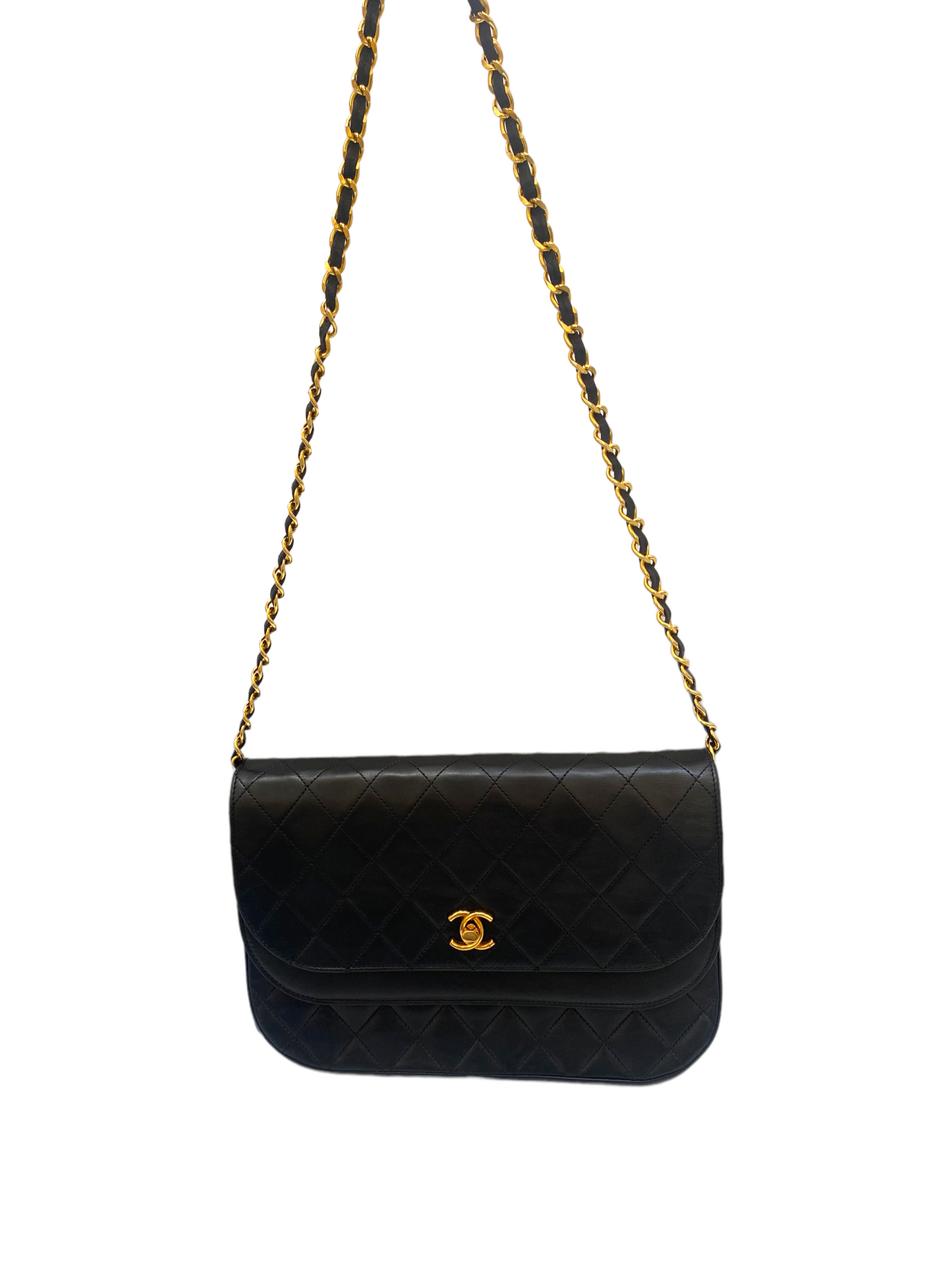 Chanel vintage dark blue quilted flap Bag