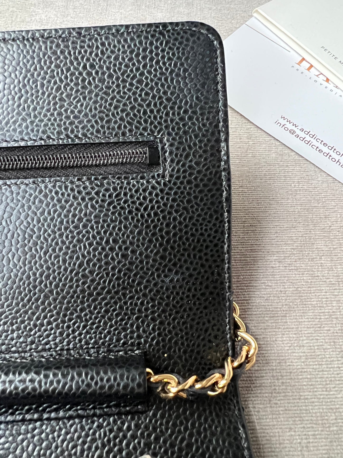 Chanel Black Caviar Wallet on Chain