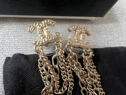 Chanel CC Multi Chain Earrings