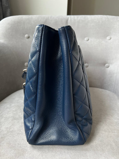 Chanel XL Dark Blue Caviar Grand Shopper Tote (GST)