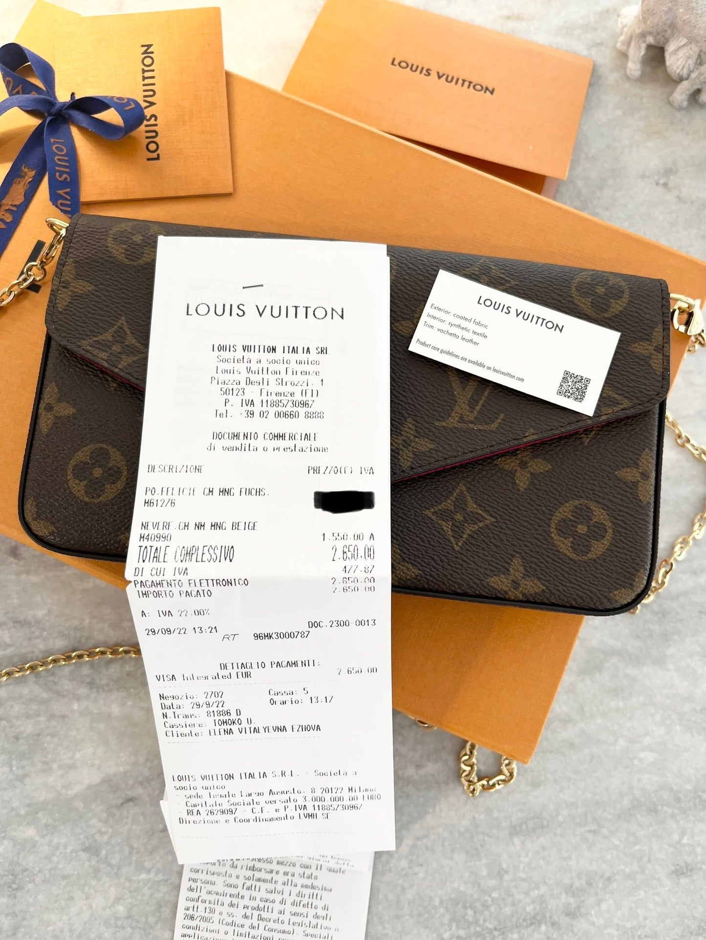 Louis Vuitton 2022 Felicie Pochette Monogram Crossbody Bag