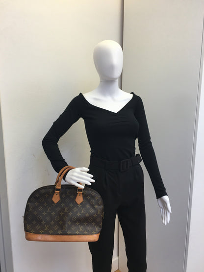 Louis Vuitton  Alma Handbag in Brown Canvas