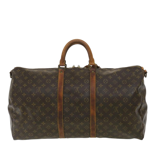 Louis Vuitton  Monogram Keepall Bandouliere 55 Boston Bag M41414 LV Auth ki2612