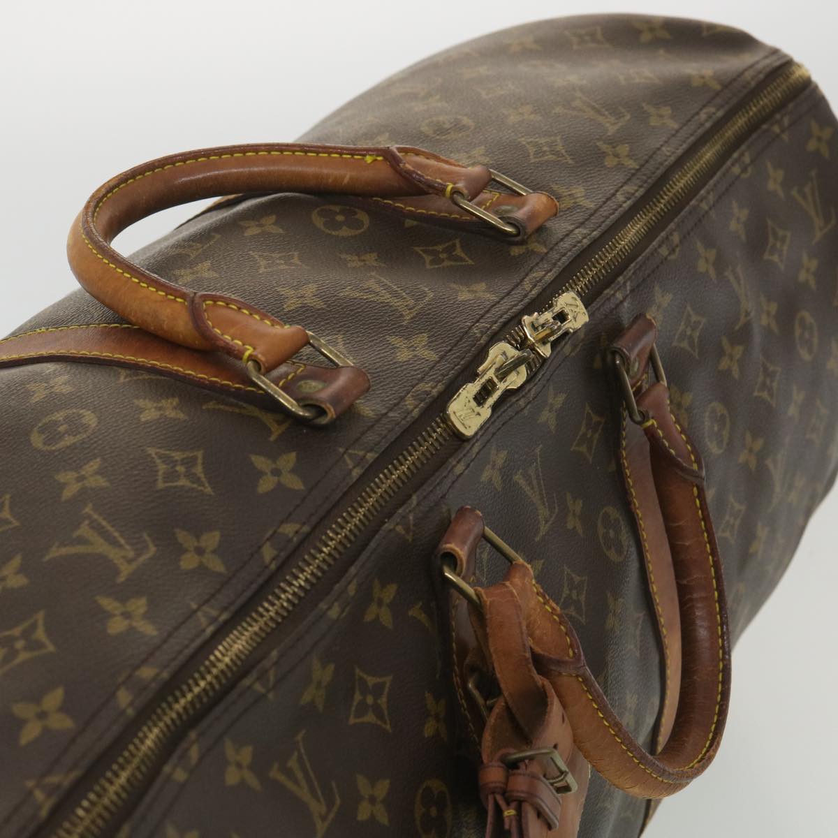 Louis Vuitton  Monogram Keepall Bandouliere 55 Boston Bag M41414 LV Auth ki2612