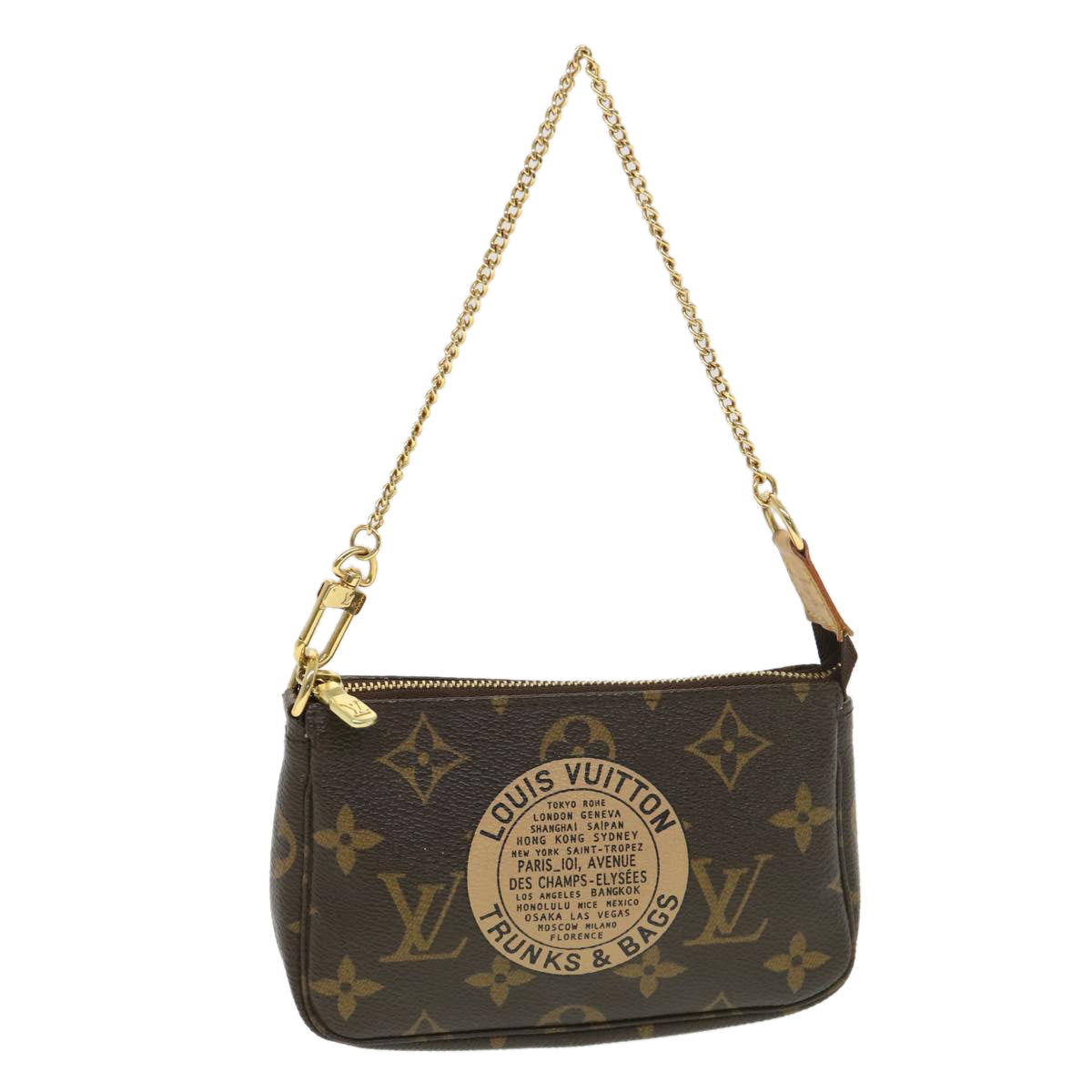 Louis Vuitton  Monogram T&B Mini Pochette Accessoires Pouch M60153 LV Auth ki2818