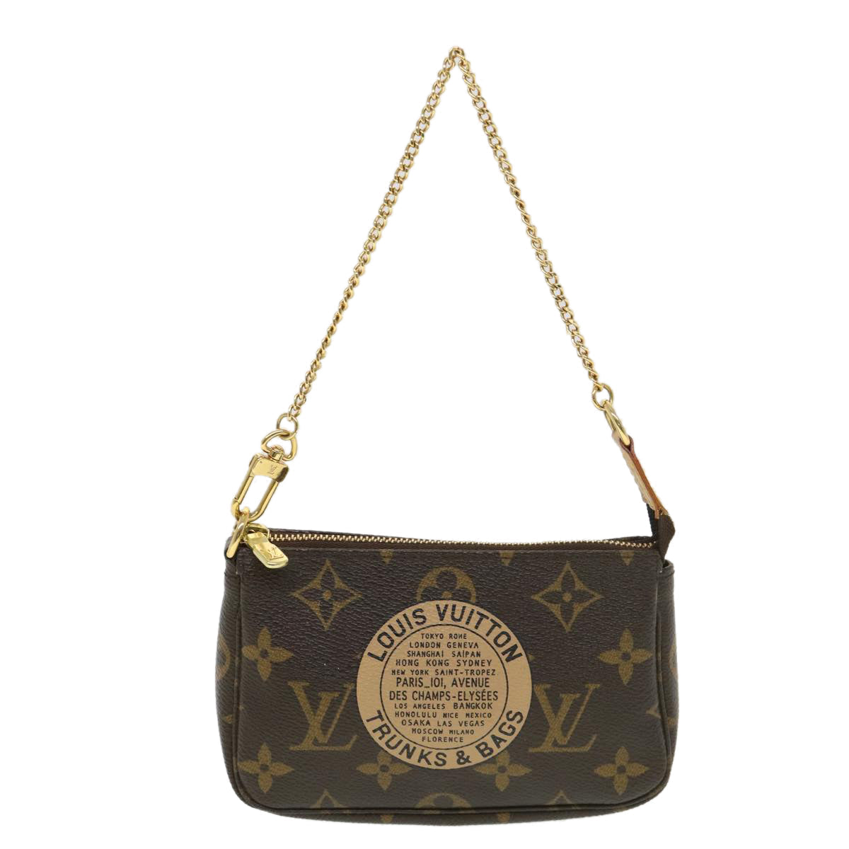 Louis Vuitton  Monogram T&B Mini Pochette Accessoires Pouch M60153 LV Auth ki2818