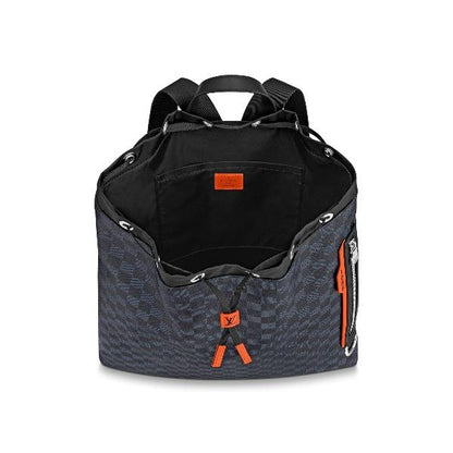 Louis Vuitton Drawstring Backpack Damier Colbat Race