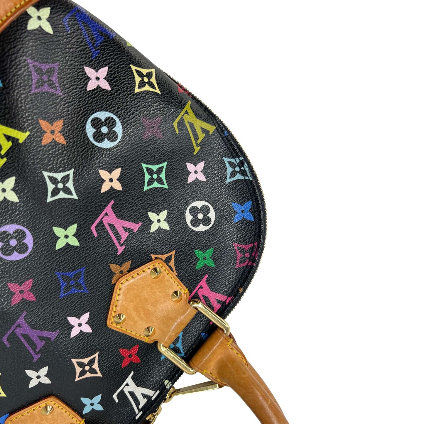 Louis Vuitton Alma x Tamakashi Murakami colour canvas bag