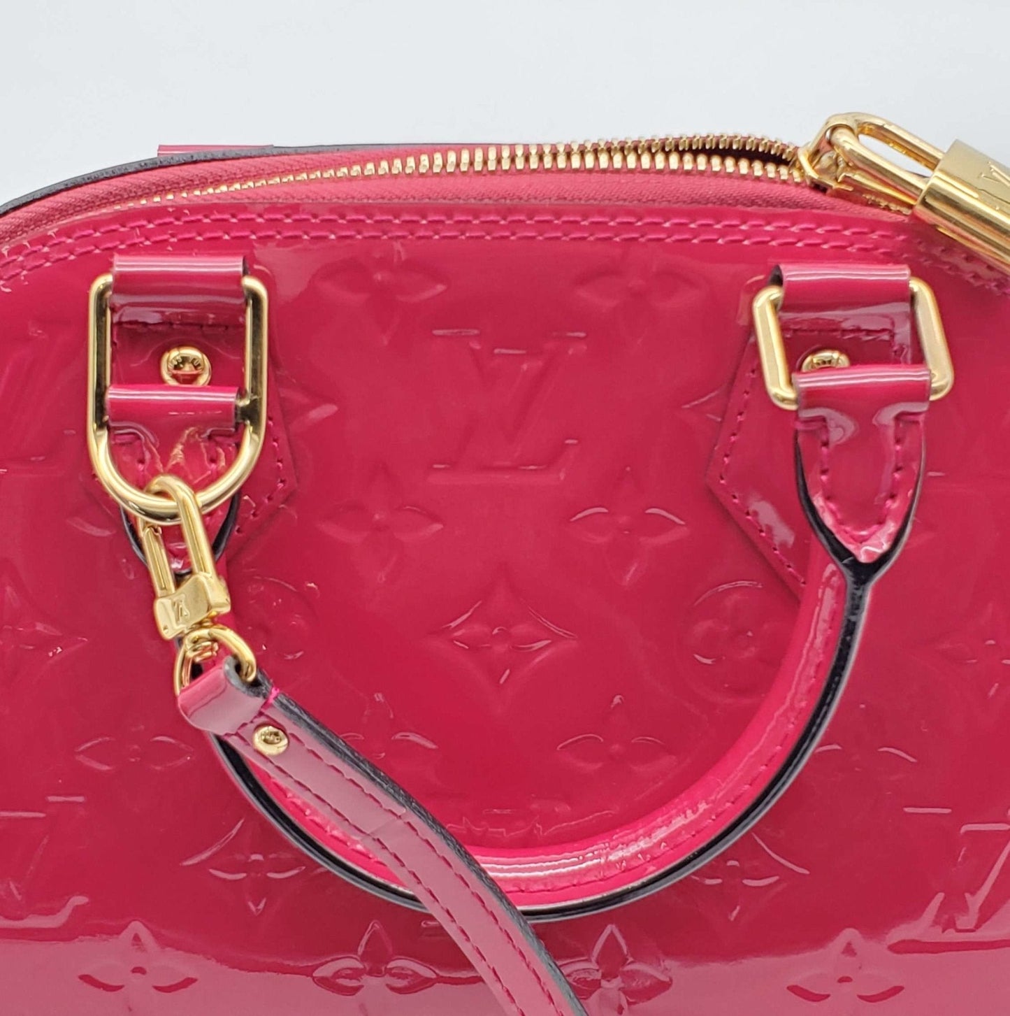 Louis Vuitton Alma BB Vernis Fuchsia Crossbody Bag