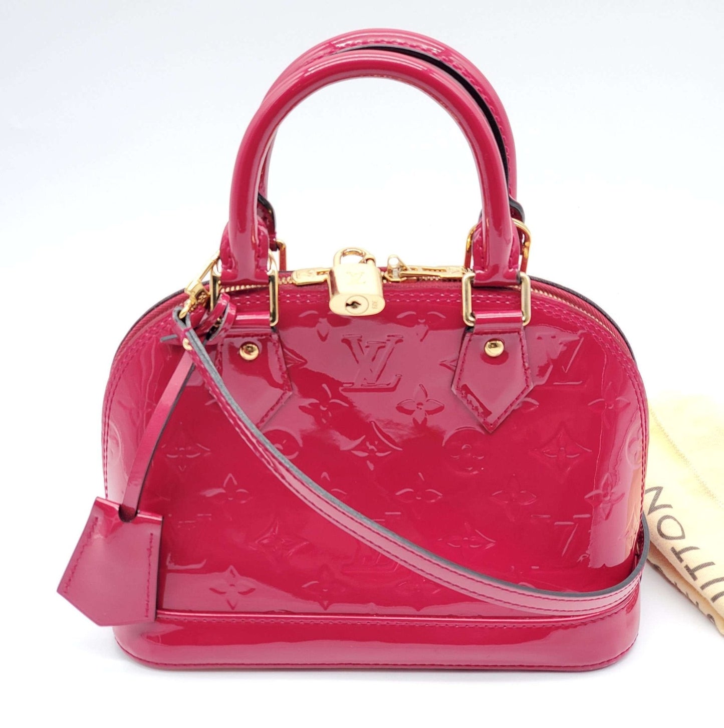 Louis Vuitton Alma BB Vernis Fuchsia Crossbody Bag