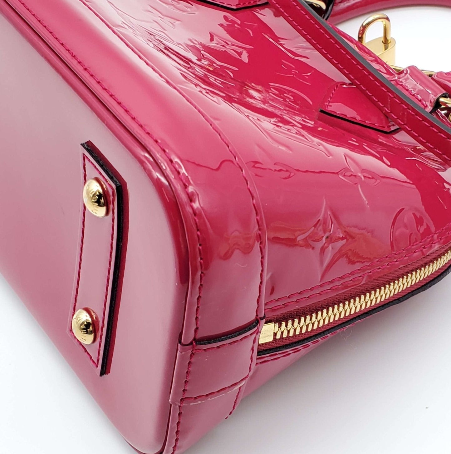 Louis Vuitton Alma BB Vernis Fuchsia Crossbody Bag