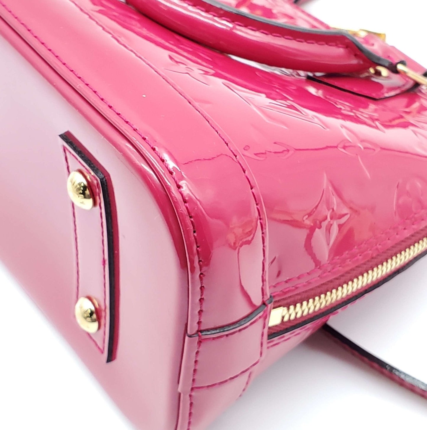 Louis Vuitton Alma BB Vernis Fuchsia Crossbody Bag