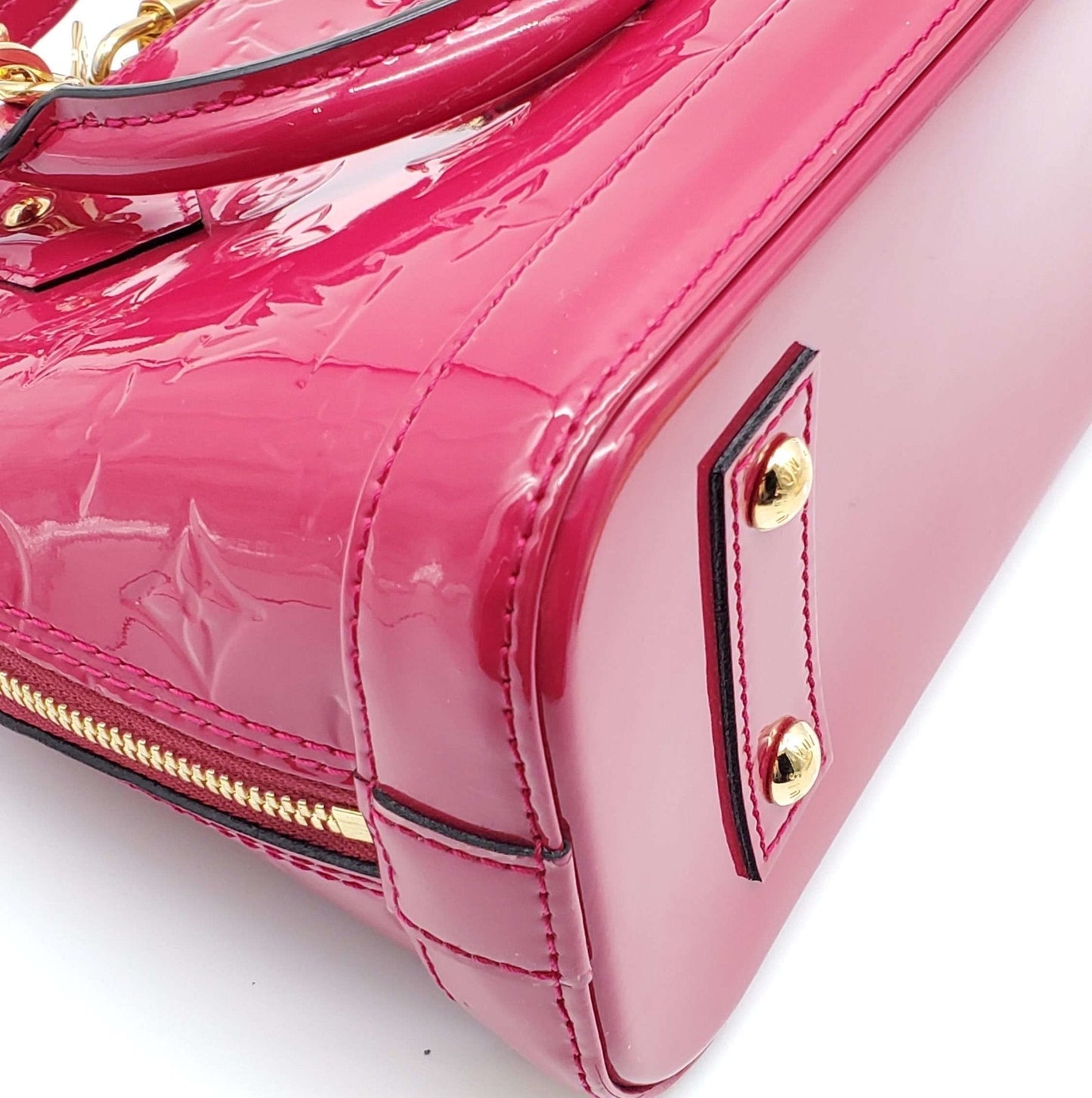 Louis Vuitton Alma BB Vernis Fuchsia Crossbody Bag