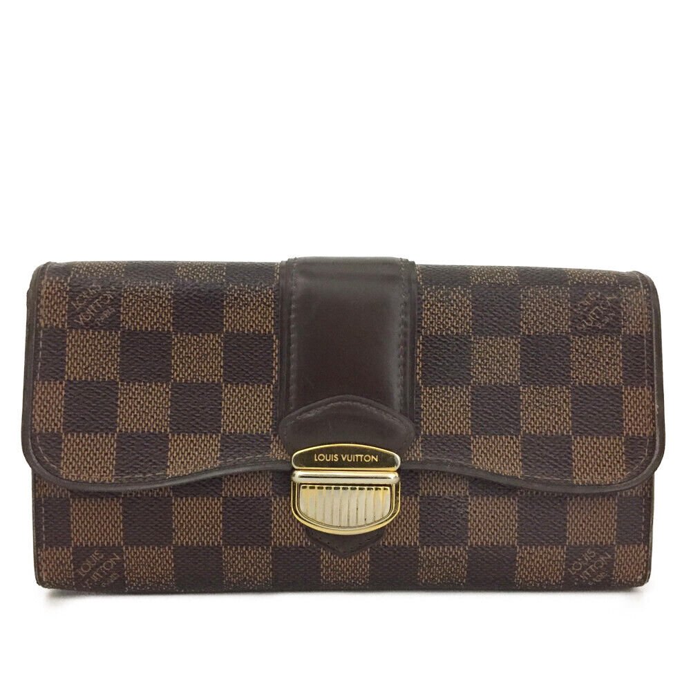 Louis Vuitton Damier Portefeiulle Sistina Long Bifold Wallet