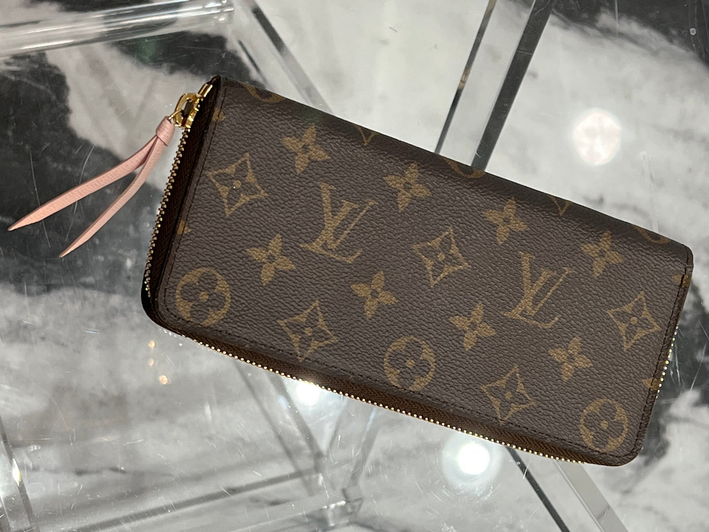 LOUIS VUITTON MONOGRAM CLÉMENCE WALLET ROSE BALLERINE