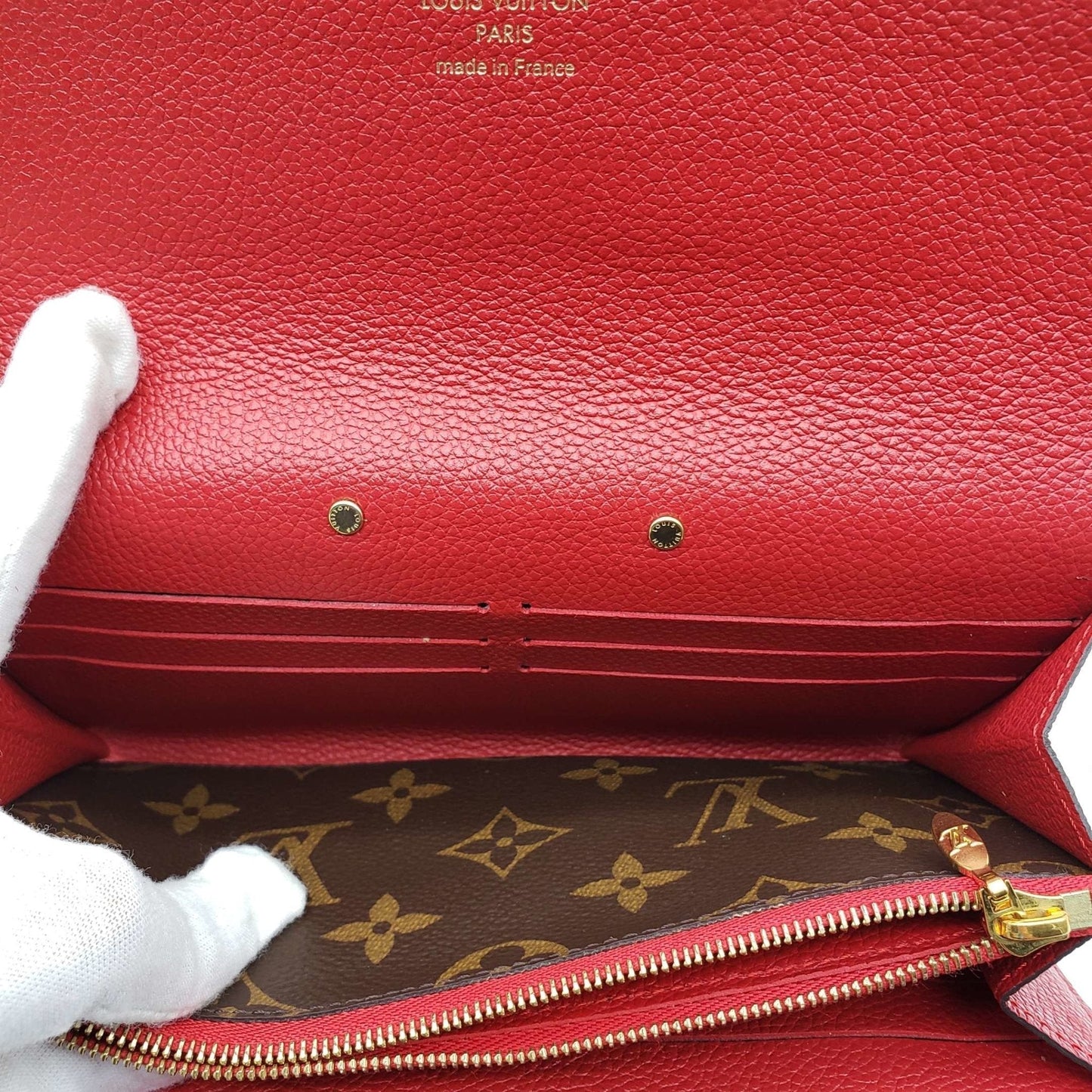 Louis Vuitton Pallas Red Bifold Wallet