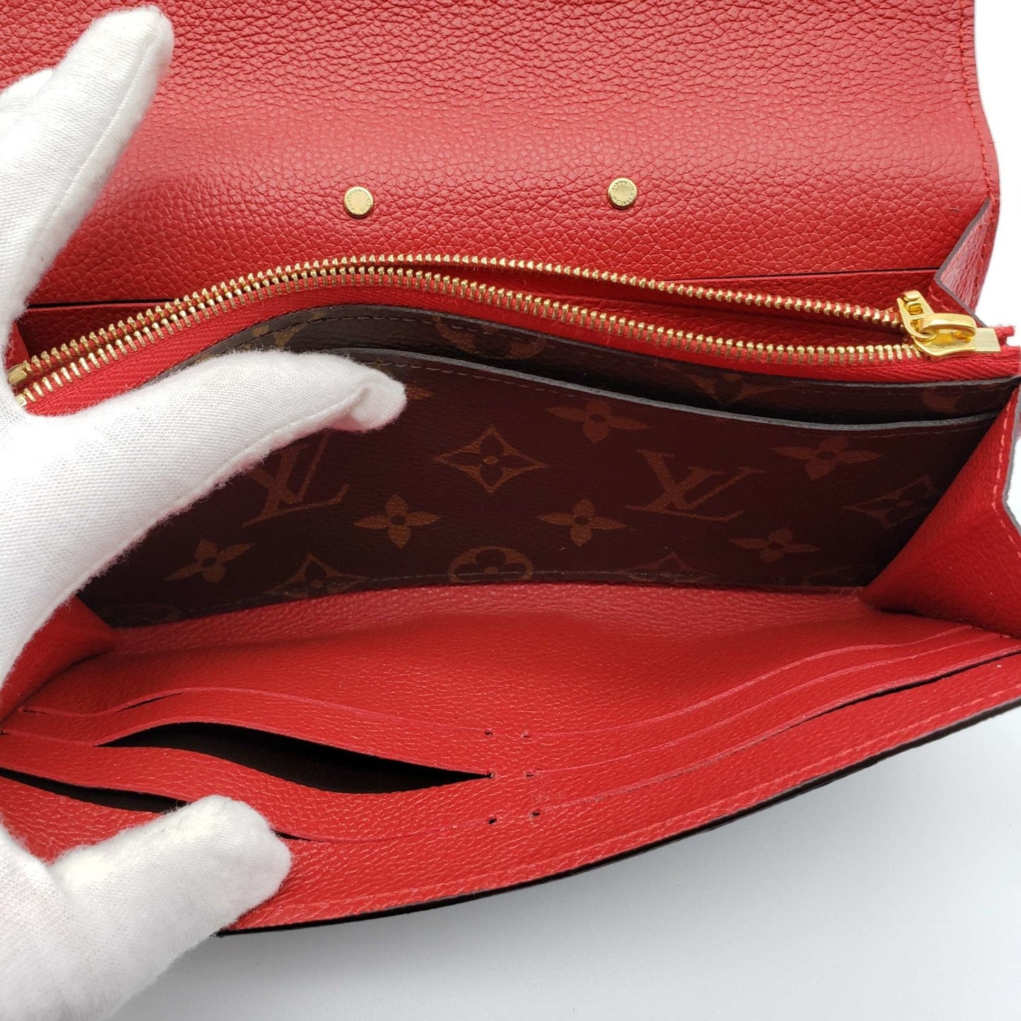 Louis Vuitton Pallas Red Bifold Wallet