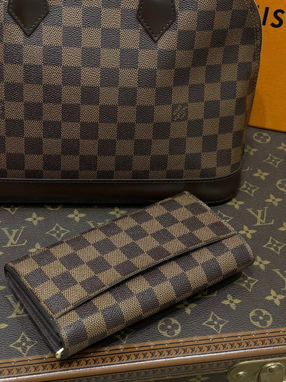 Louis Vuitton - Portefeuille compagnon toile damier ébène