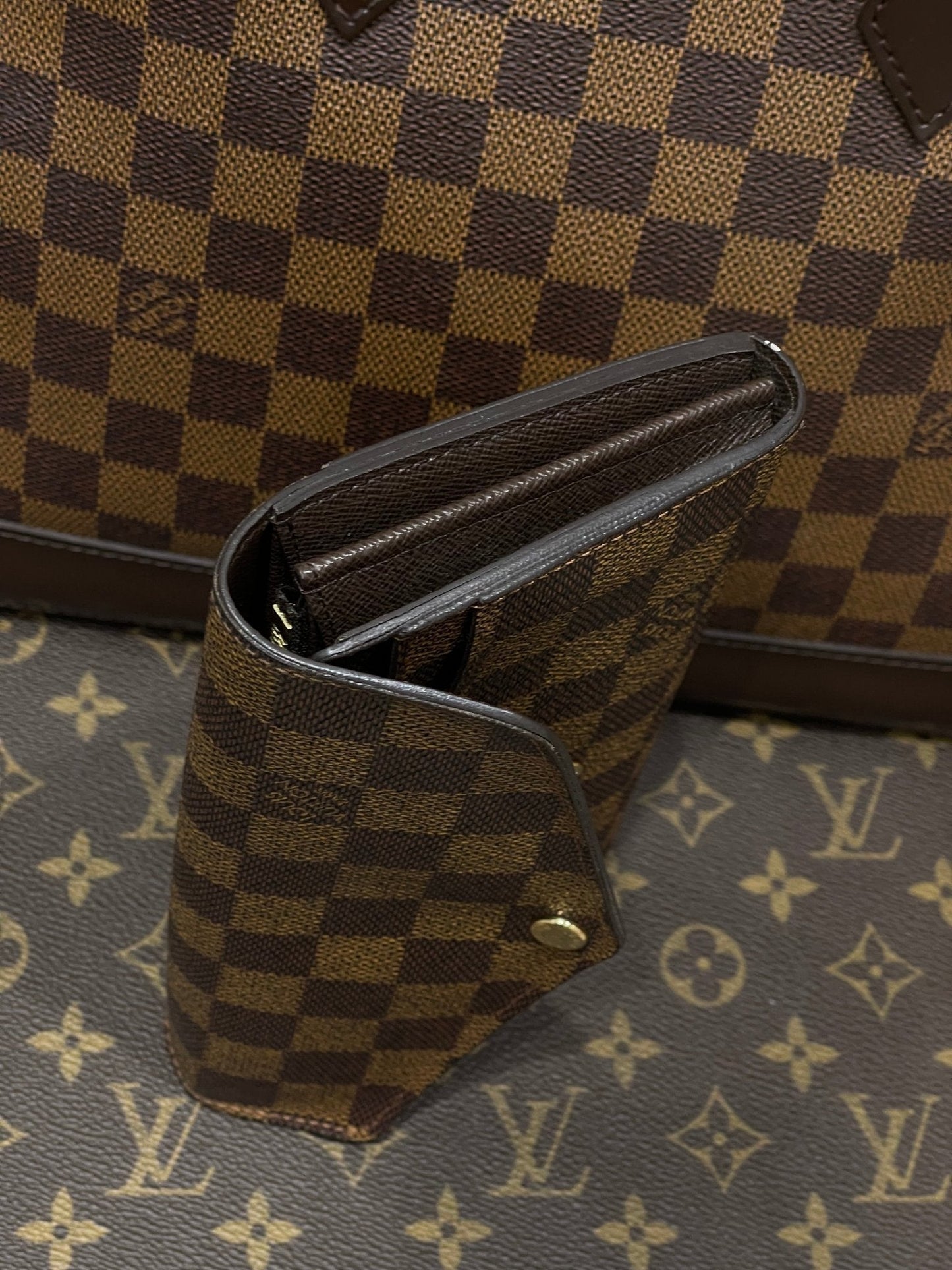 Louis Vuitton - Portefeuille compagnon toile damier ébène