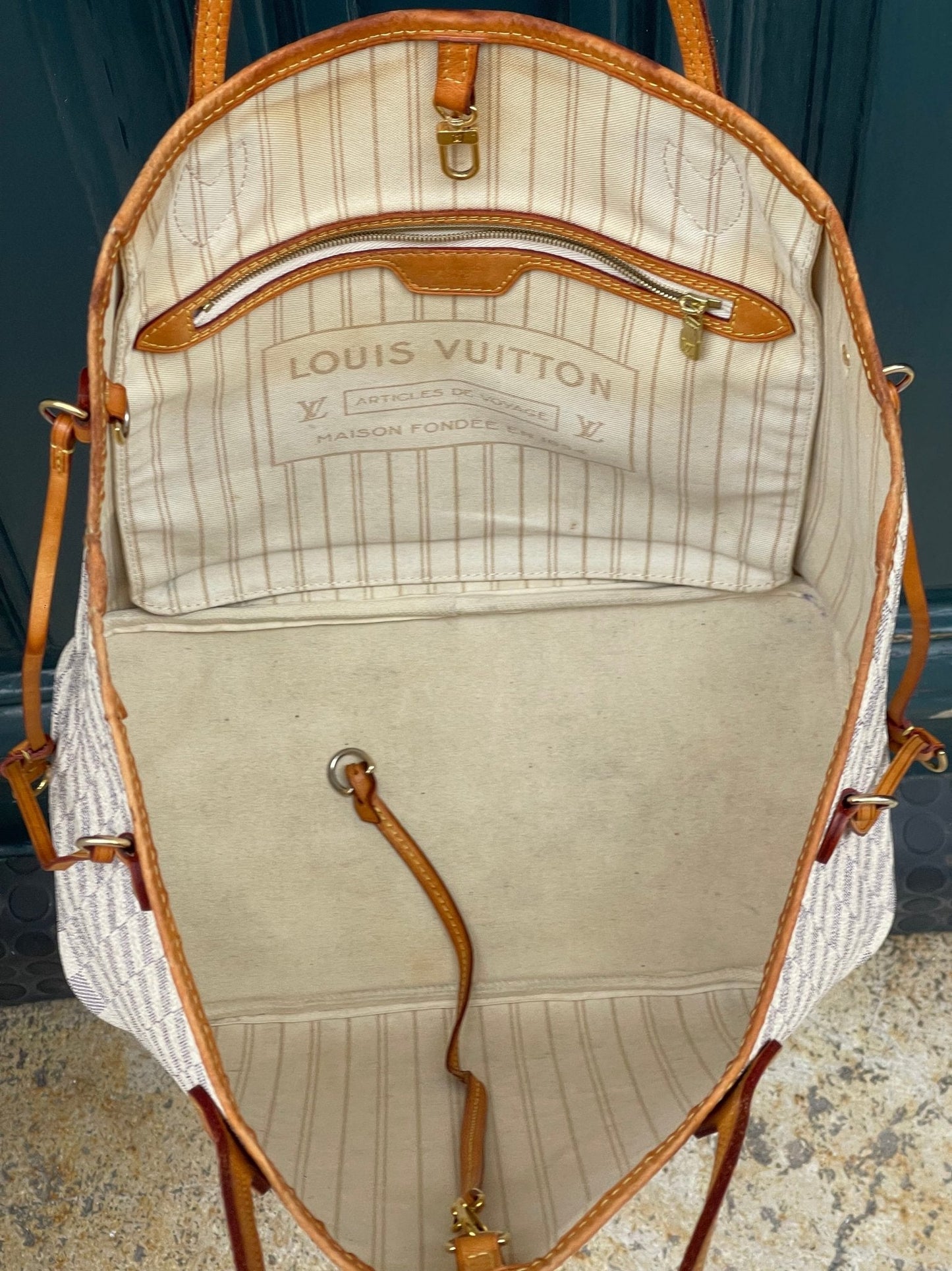 Louis Vuitton - Sac Neverfull MM damier azur