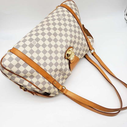 Louis Vuitton Stresa GM White Damier Azur Shoulder Bag