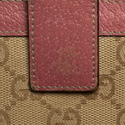 Gucci Beige/Pink GG Canvas and Leather Charmy Continental Wallet