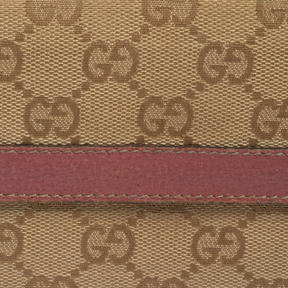 Gucci Beige/Pink GG Canvas and Leather Charmy Continental Wallet