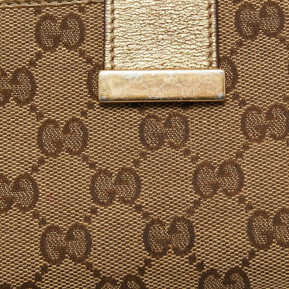 Gucci Beige GG Canvas and Leather Wallet