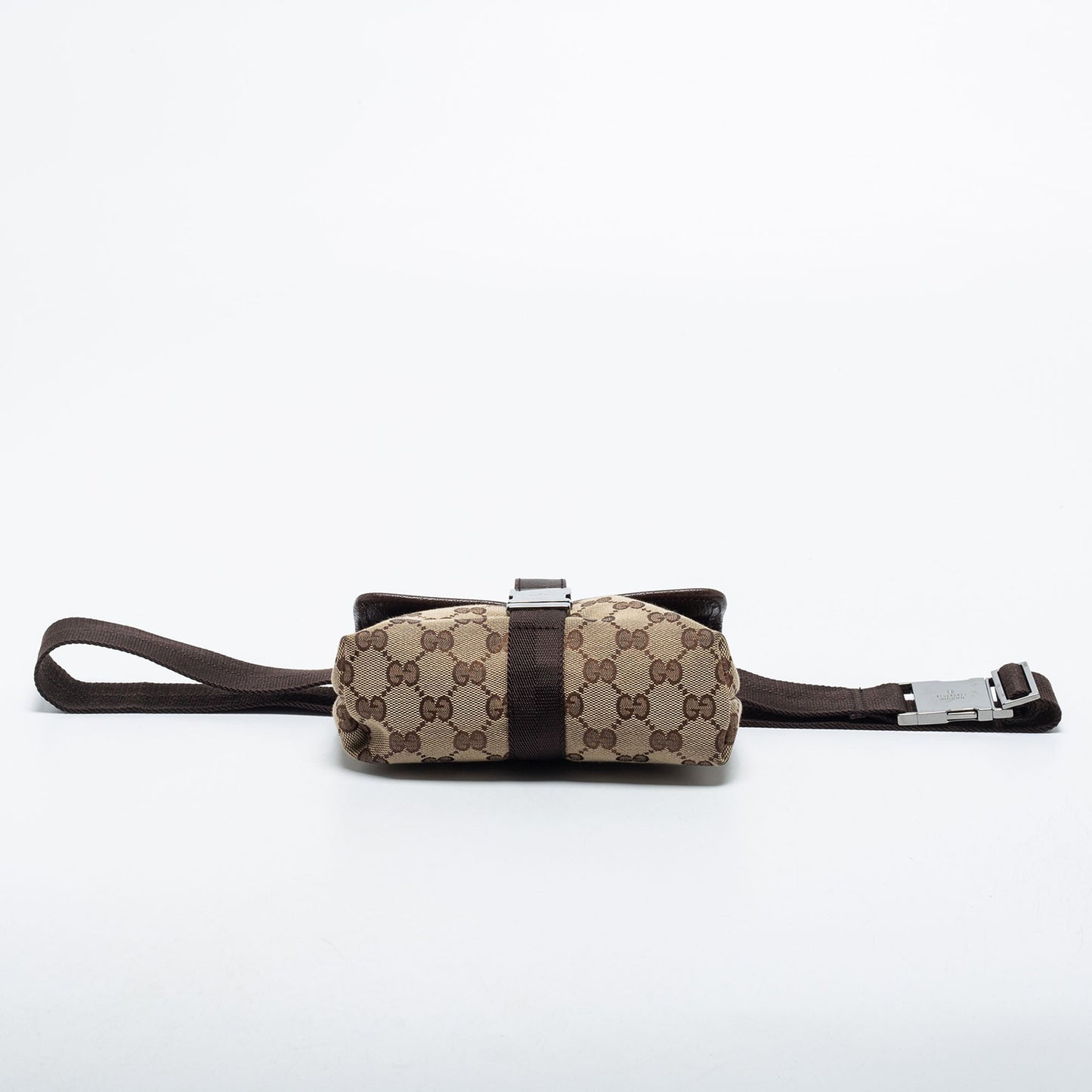 Gucci Beige/Brown GG Canvas Buckle Belt Bag