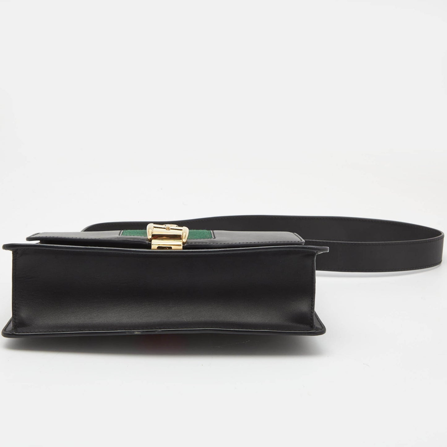 Gucci Black Leather Sylvie Shoulder Bag