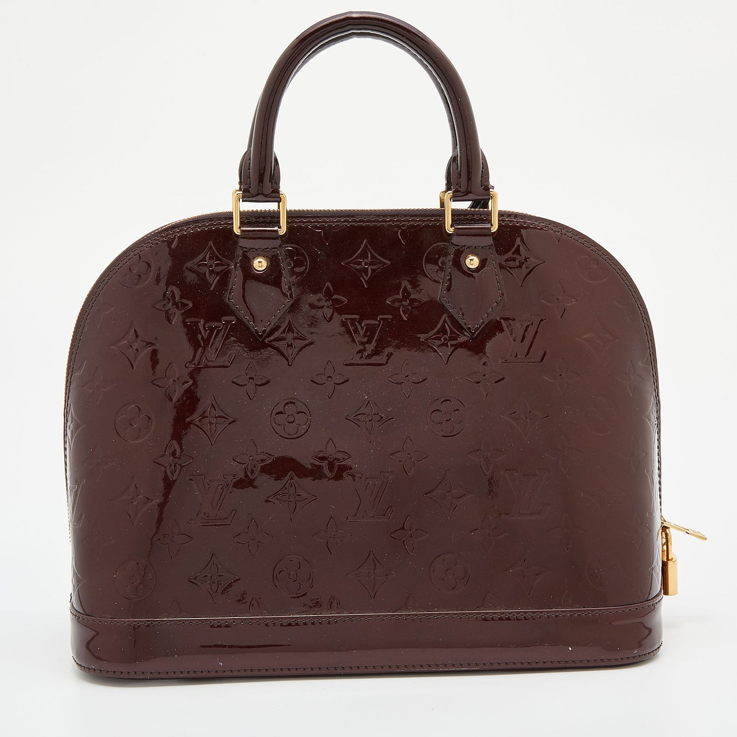 LOUIS VUITTON Amarante Monogram Vernis Alma PM Bag