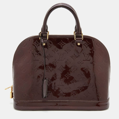 LOUIS VUITTON Amarante Monogram Vernis Alma PM Bag