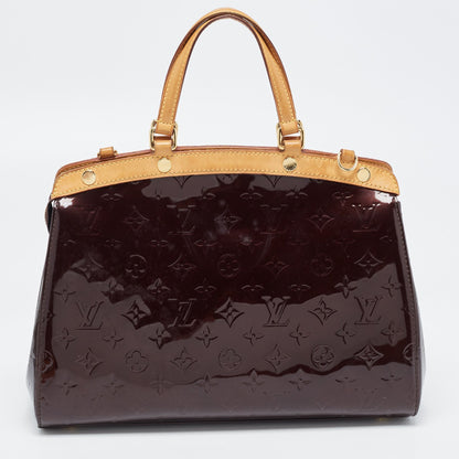 LOUIS VUITTON Amarante Monogram Vernis Brea MM Bag