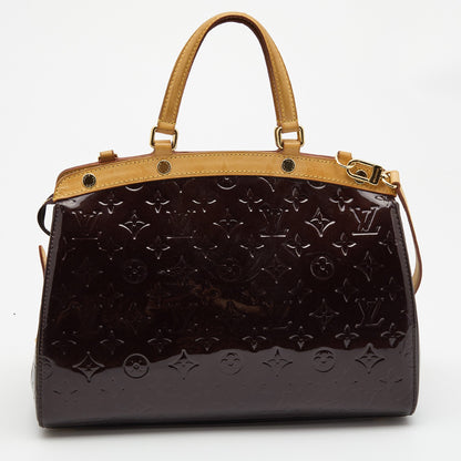 LOUIS VUITTON Amarante Monogram Vernis Brea MM Bag