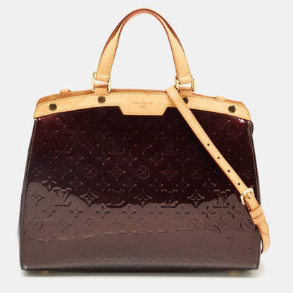 LOUIS VUITTON Amarante Monogram Vernis Brea GM Bag