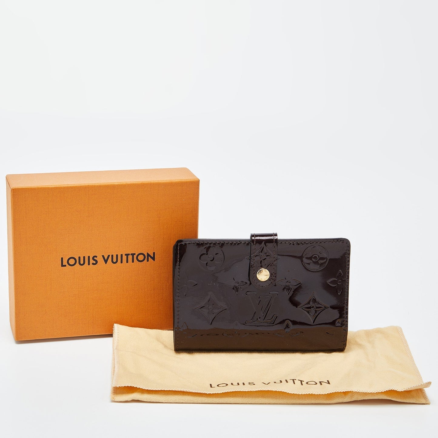 LOUIS VUITTON Amarante Monogram Vernis French Wallet