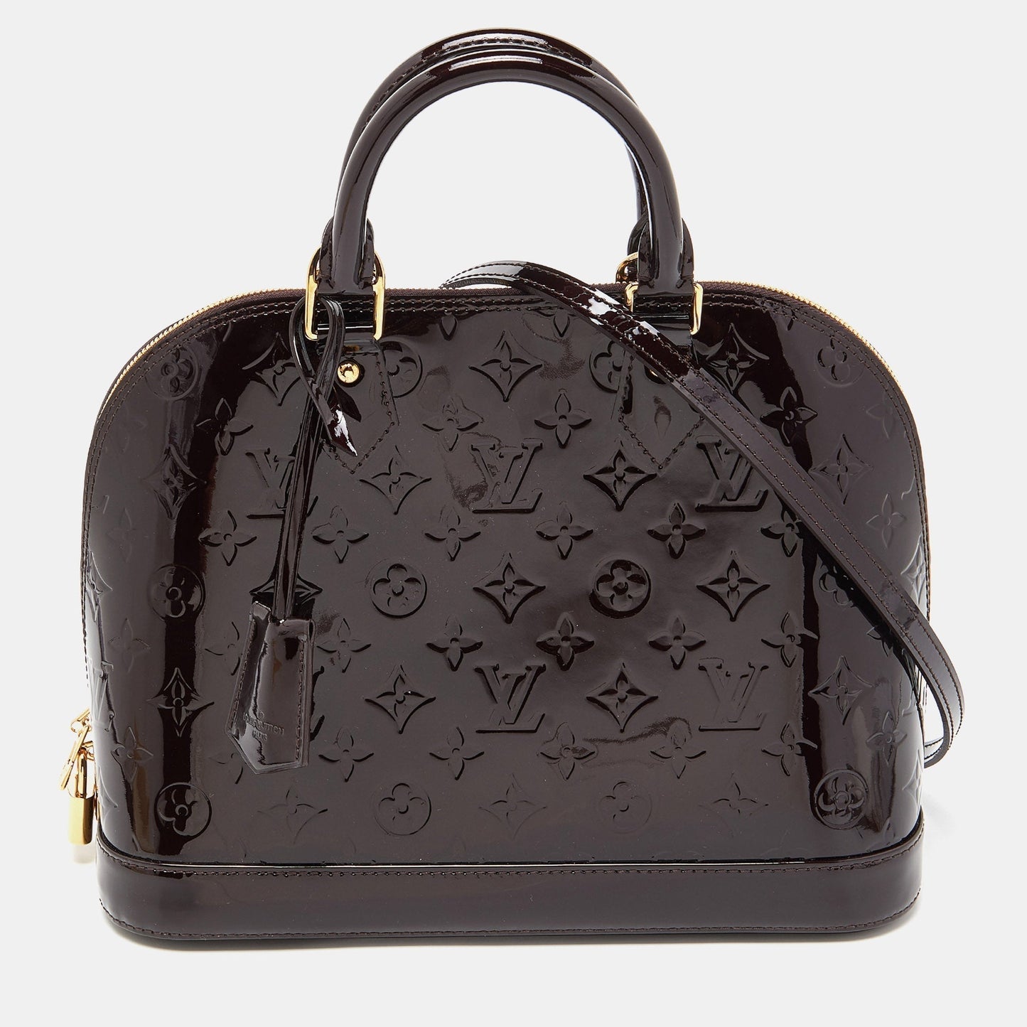 LOUIS VUITTON Amarante Monogram Vernis Alma PM Bag