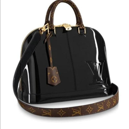 Louis Vuitton Alma PM Bag Patent Leather Black