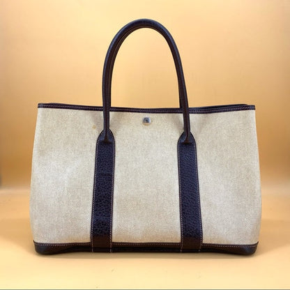 HERMES Garden party36 cloth tote TWS