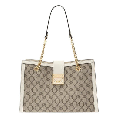 (WMNS) GUCCI Padlock Middle-Sized BackBag White/Brown 479197-KHNKG-9761