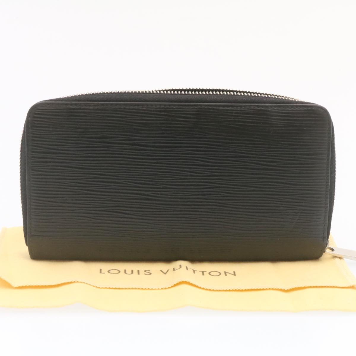 Louis Vuitton  Epi Zippy Wallet Long Wallet Black Silver M68157 LV Auth ms045