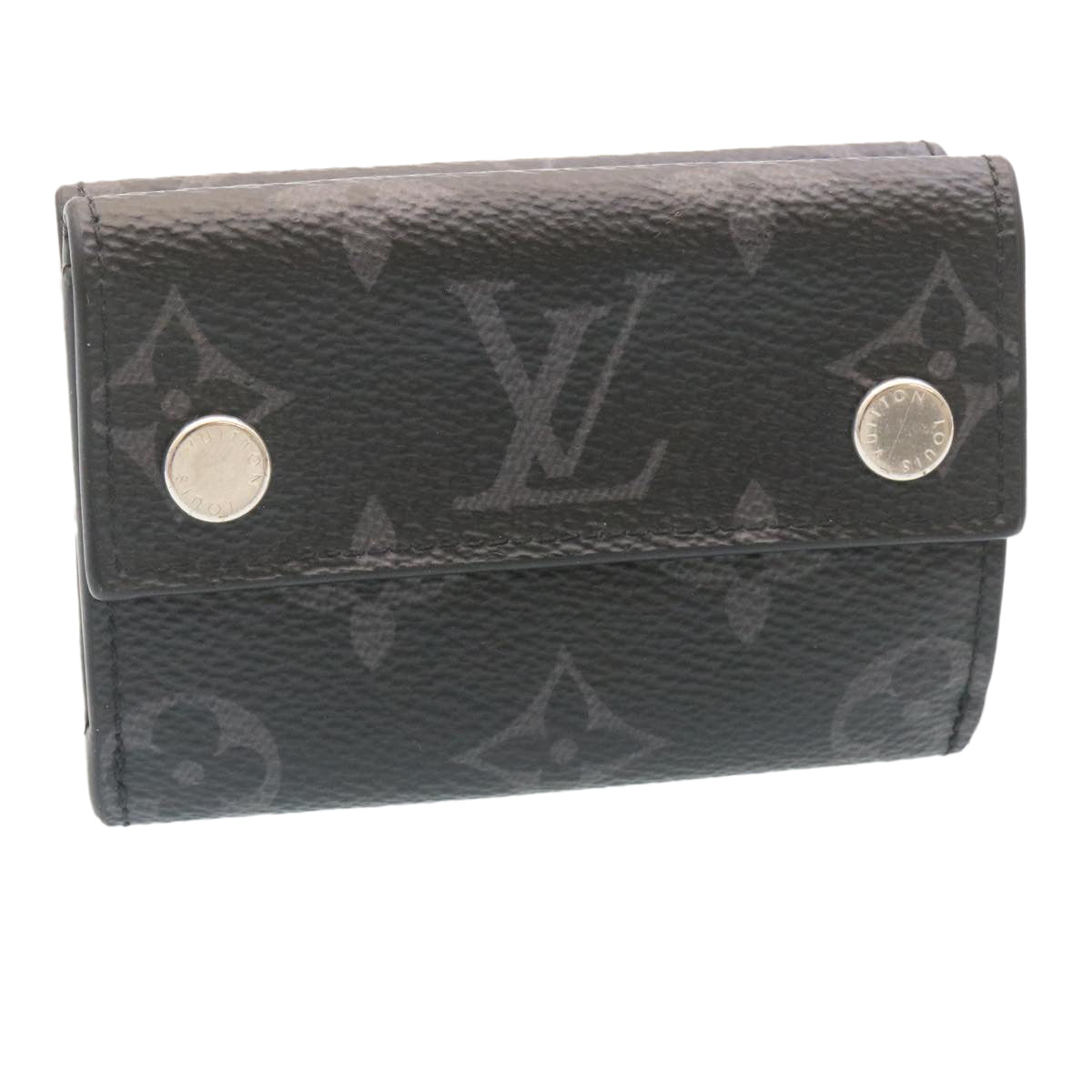 Louis Vuitton  Monogram Eclipse Discovery Compact wallet Wallet M67630 Auth 34673