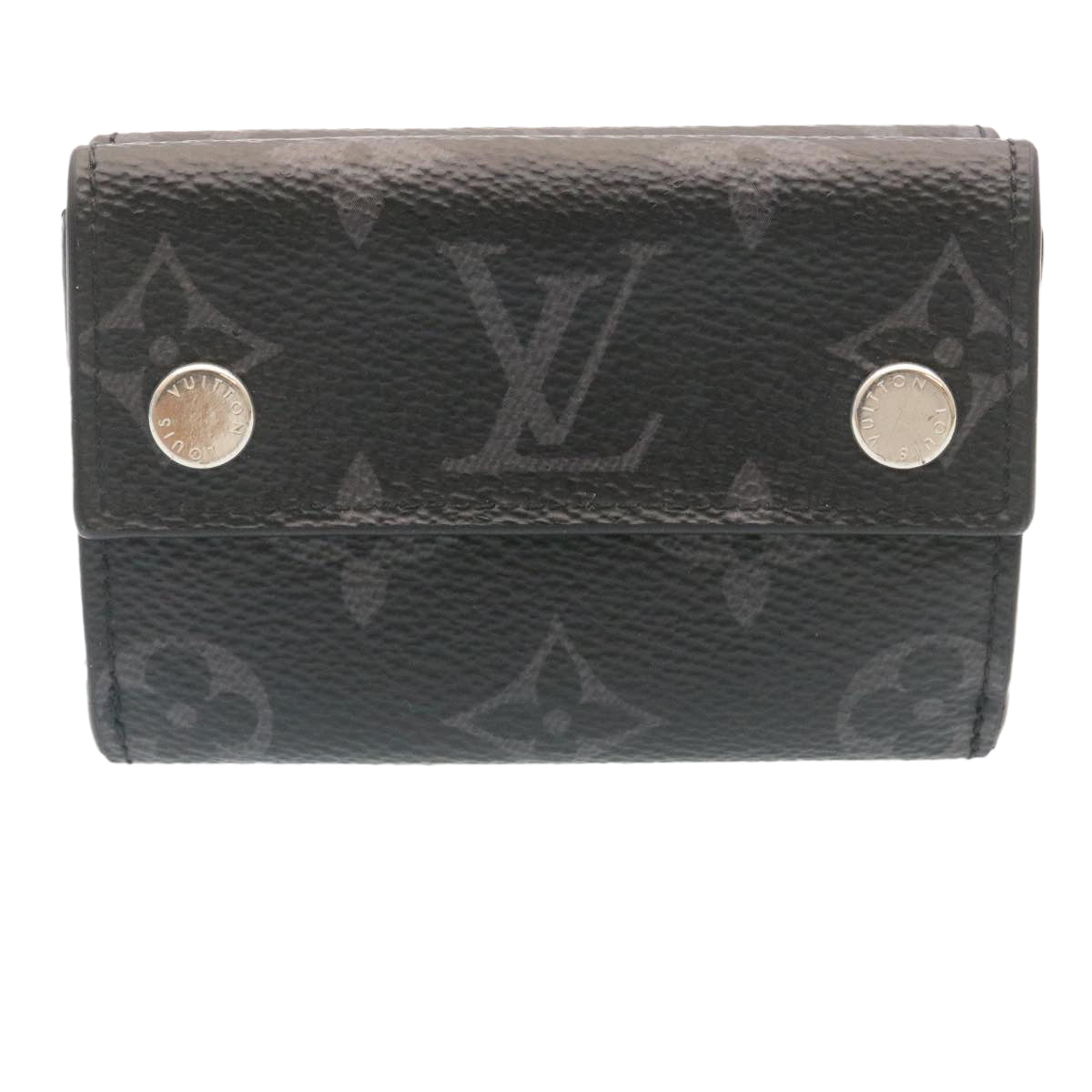 Louis Vuitton  Monogram Eclipse Discovery Compact wallet Wallet M67630 Auth 34673