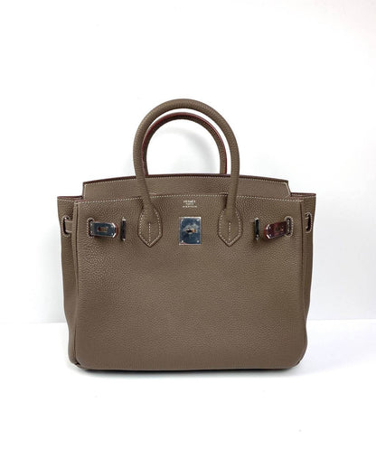 Hermes Birkin 30 Biscuit Togo Leather light brown Palladium Hardware