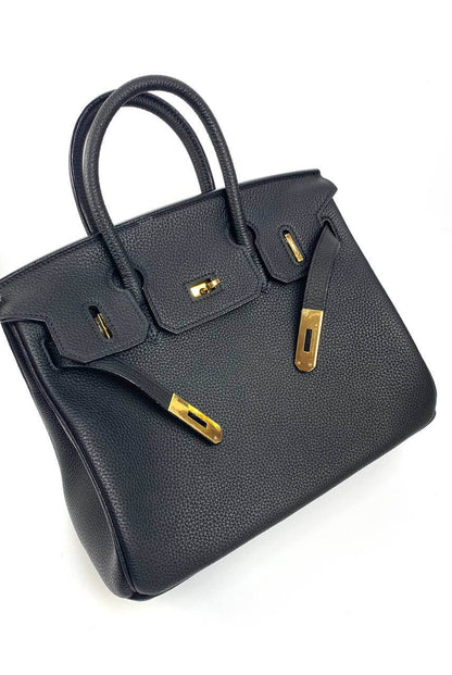 Hermes Birkin 30 Biscuit Togo Leather Black Gold Hardware