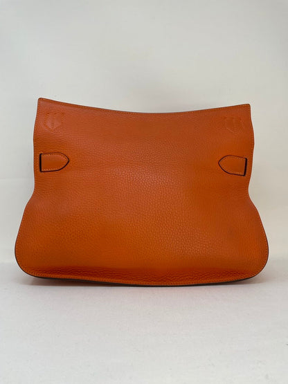 Hermes Jypsiere 32 Orange Leather Crossbody Bag