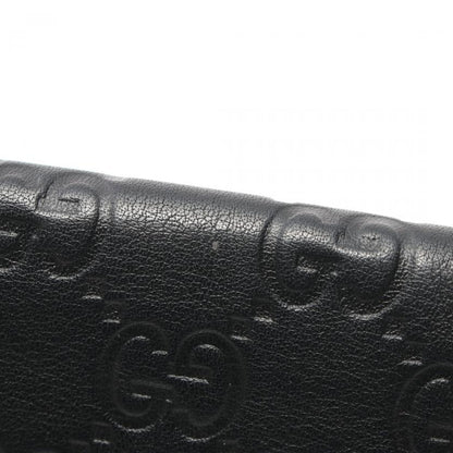 Gucci Black Leather Sima Name Card Holder Wallet