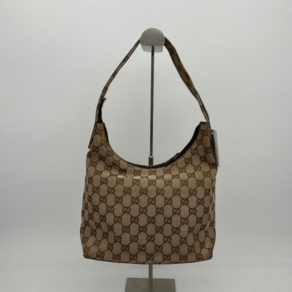 Gucci Canvas GG Monogram Brown Shoulder Bag Medium Size