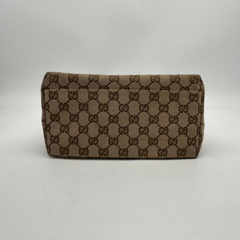 Gucci Canvas GG Monogram Brown Shoulder Bag Medium Size